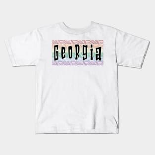 LGBTQ PATTERN AMERICA GEORGIA Kids T-Shirt